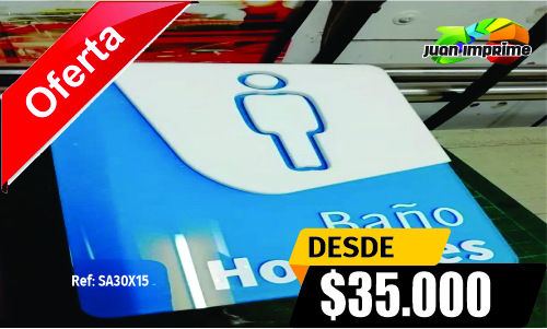 Juanimprime; señalizacion en acrilico a nivel nacional